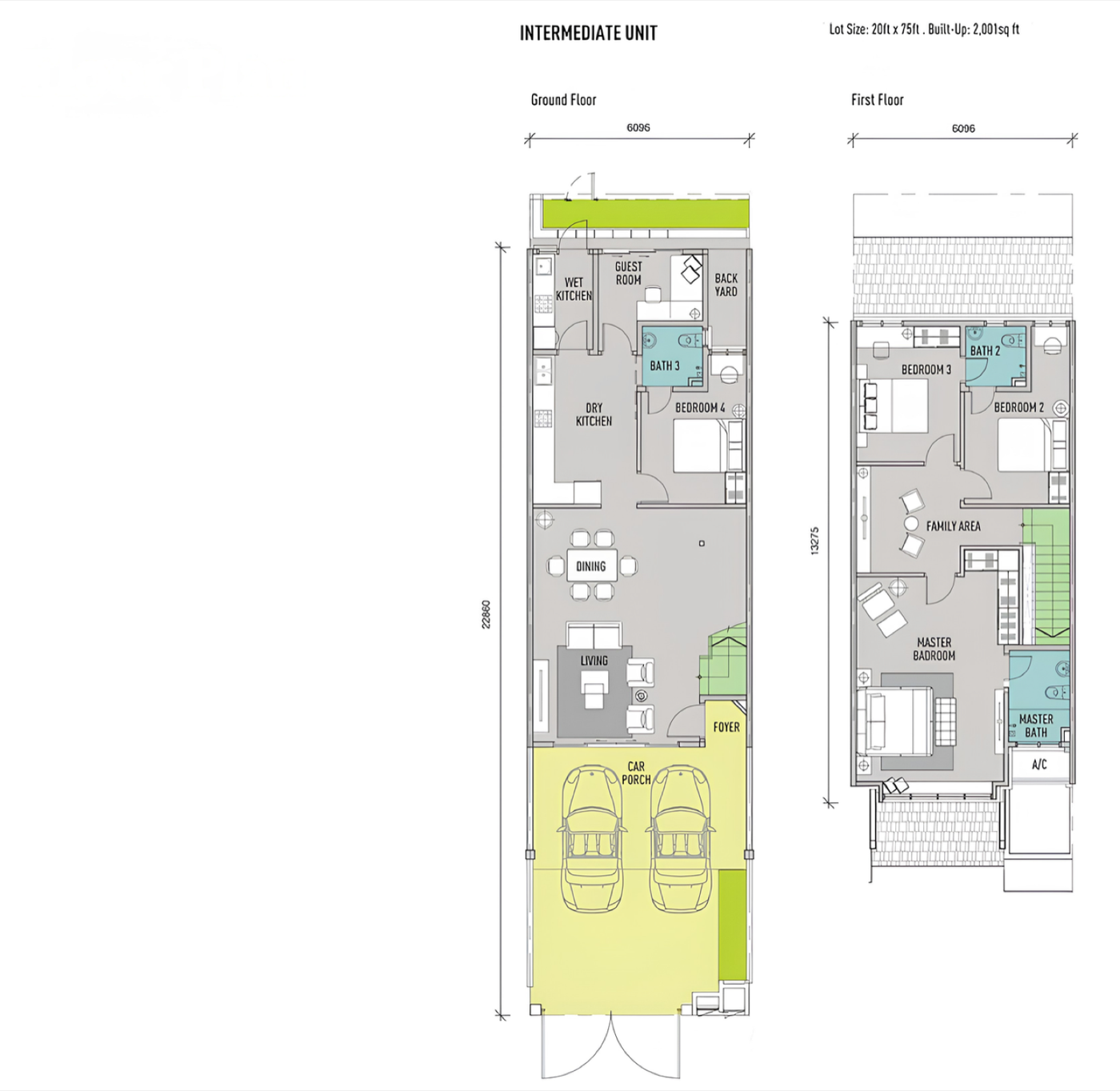 Olive Grove intermediate unit floor plan